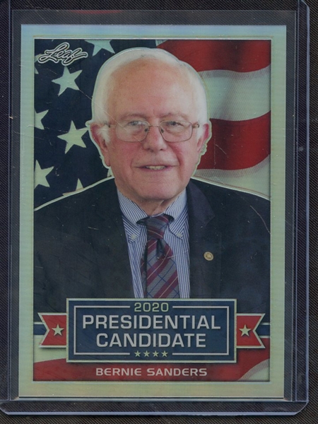 2019 LEAF 2020 PRESIDENTIAL CANDIDATES SILVER PRISMATIC BERNIE SANDERS