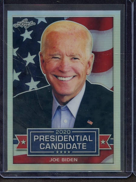 2019 LEAF 2020 PRESIDENTIAL CANDIDATES SILVER PRISMATIC JOE BIDEN