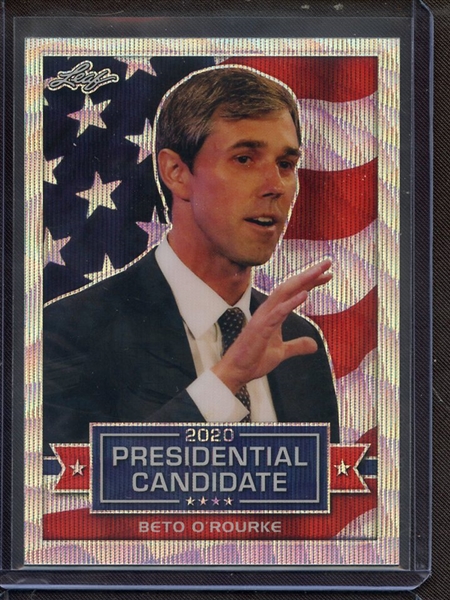 2019 LEAF 2020 PRESIDENTIAL CANDIDATES SILVER PRISMATIC WAVE BETO O'ROURKE