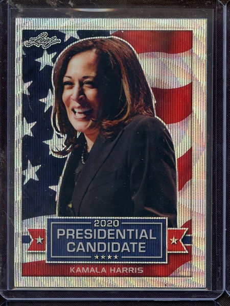 2019 LEAF 2020 PRESIDENTIAL CANDIDATES SILVER PRISMATIC WAVE KAMALA HARRIS