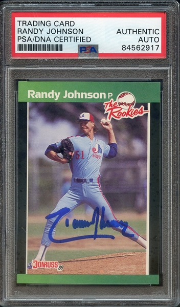 1989 DONRUSS ROOKIES 43 SIGNED RANDY JOHNSON PSA/DNA AUTO AUTHENTIC