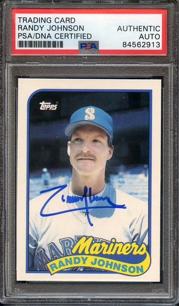 1989 TOPPS TRADED 57T SIGNED RANDY JOHNSON PSA/DNA AUTO AUTHENTIC