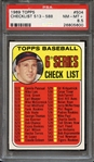 1969 TOPPS 504 CHECKLIST 513-588 PSA NM-MT+ 8.5