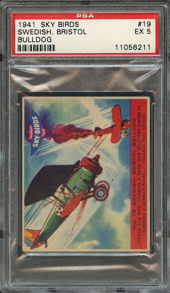 1941 SKY BIRDS 19 SWEDISH BRISTOL BULLDOG PSA EX 5