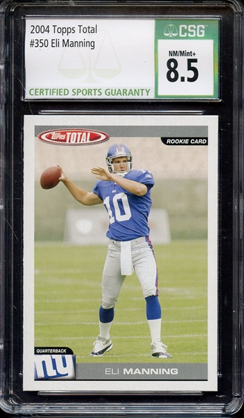 2004 TOPPS TOTAL 350 ELI MANNING CSG NM-MT+ 8.5