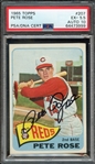 1965 TOPPS 207 SIGNED PETE ROSE PSA EX+ 5.5 PSA/DNA AUTO 10