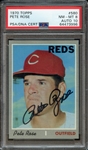 1970 TOPPS 580 SINGED PETE ROSE PSA NM-MT 8 PSA/DNA AUTO 10