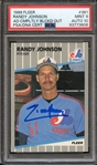 1989 FLEER 381 SIGNED RANDY JOHNSON PSA MINT 9 PSA/DNA AUTO 10