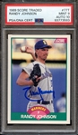 1989 SCORE TRADED 77T SIGNED RANDY JOHNSON PSA MINT 9 PSA/DNA AUTO 10