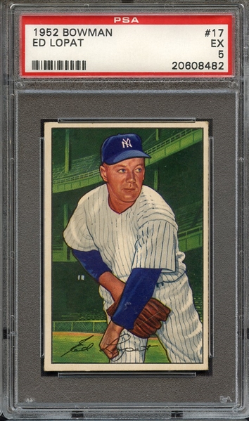 1952 BOWMAN 17 ED LOPAT PSA EX 5