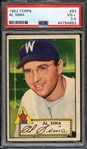 1952 TOPPS 93 AL SIMA PSA VG+ 3.5