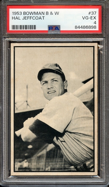 1953 BOWMAN B & W 37 HAL JEFFCOAT PSA VG-EX 4