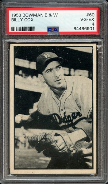 1953 BOWMAN B & W 60 BILLY COX PSA VG-EX 4