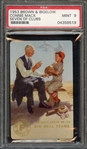 1953 BROWN & BIGELOW MACK SEVEN OF CLUBS CONNIE MACK PSA MINT 9