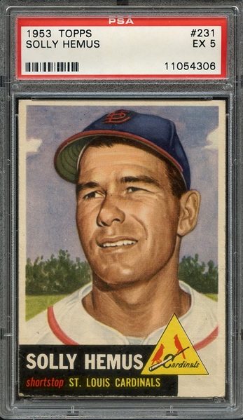 1953 TOPPS 231 SOLLY HEMUS PSA EX 5