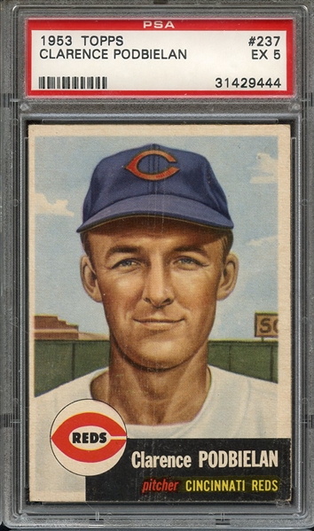 1953 TOPPS 237 CLARENCE PODBIELAN PSA EX 5