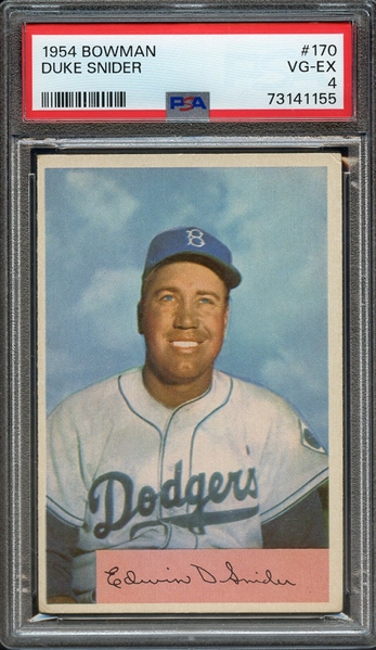 1954 BOWMAN 170 DUKE SNIDER PSA VG-EX 4