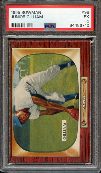 1955 BOWMAN 98 JUNIOR GILLIAM PSA EX 5