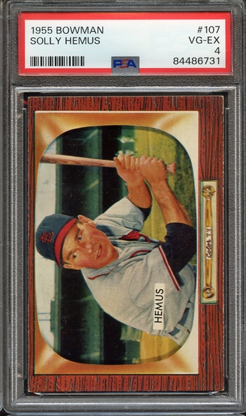 1955 BOWMAN 107 SOLLY HEMUS PSA VG-EX 4