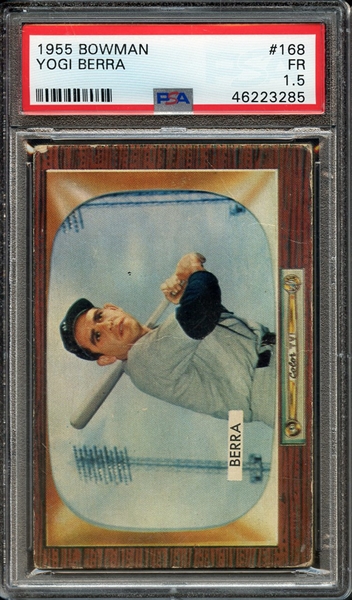 1955 BOWMAN 168 YOGI BERRA PSA FR 1.5