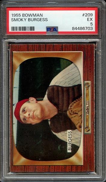 1955 BOWMAN 209 SMOKY BURGESS PSA EX 5