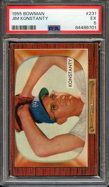 1955 BOWMAN 231 JIM KONSTANTY PSA EX 5