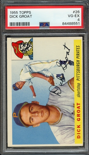 1955 TOPPS 26 DICK GROAT PSA VG-EX 4