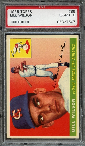 1955 TOPPS 86 BILL WILSON PSA EX-MT 6