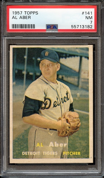 1957 TOPPS 141 AL ABER PSA NM 7