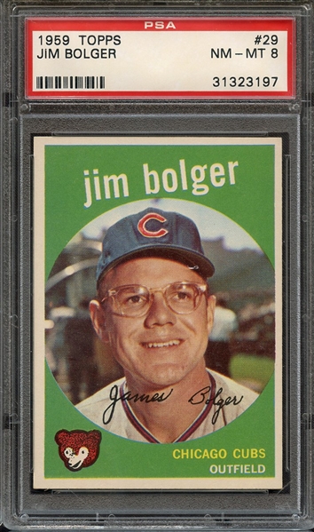 1959 TOPPS 29 JIM BOLGER PSA NM-MT 8