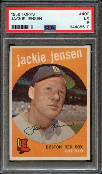 1959 TOPPS 400 JACKIE JENSEN PSA EX 5