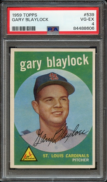 1959 TOPPS 539 GARY BLAYLOCK PSA VG-EX 4