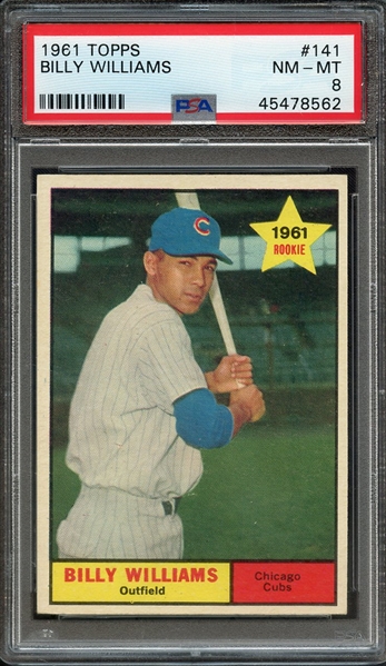 1961 TOPPS 141 BILLY WILLIAMS PSA NM-MT 8