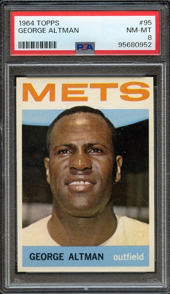 1964 TOPPS 95 GEORGE ALTMAN PSA NM-MT 8