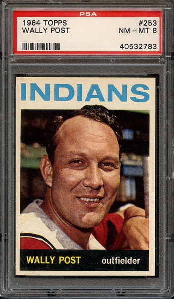 1964 TOPPS 253 WALLY POST PSA NM-MT 8