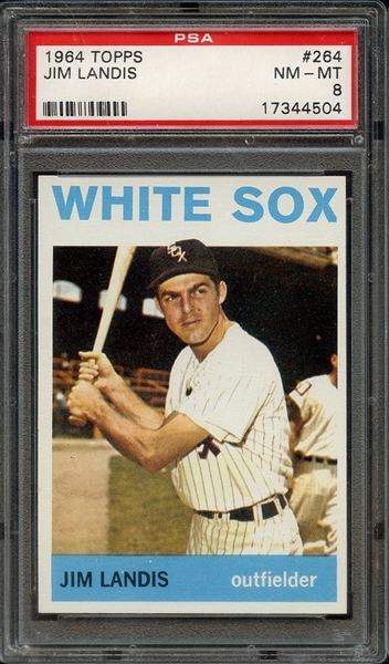 1964 TOPPS 264 JIM LANDIS PSA NM-MT 8