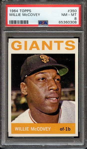 1964 TOPPS 350 WILLIE McCOVEY PSA NM-MT 8