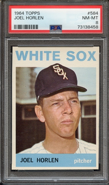 1964 TOPPS 584 JOEL HORLEN PSA NM-MT 8