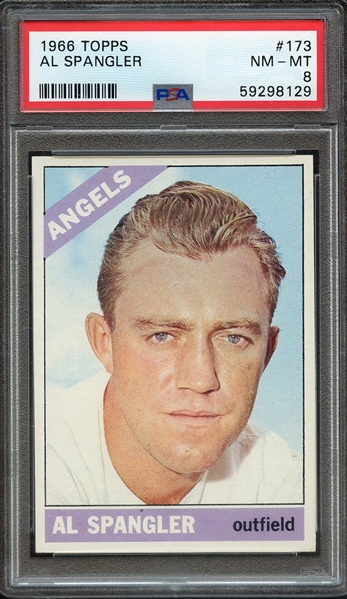 1966 TOPPS 173 AL SPANGLER PSA NM-MT 8