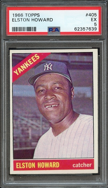 1966 TOPPS 405 ELSTON HOWARD PSA EX 5