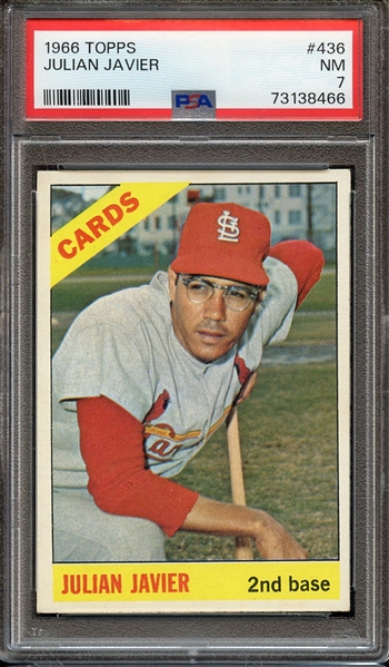 1966 TOPPS 436 JULIAN JAVIER PSA NM 7