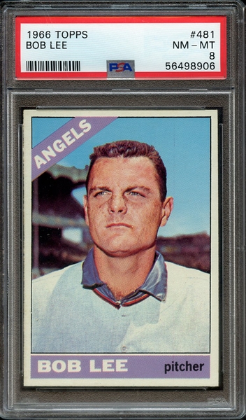 1966 TOPPS 481 BOB LEE PSA NM-MT 8