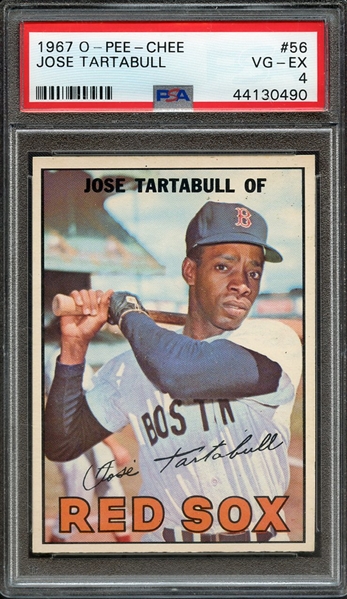 1967 O-PEE-CHEE 56 JOSE TARTABULL PSA VG-EX 4