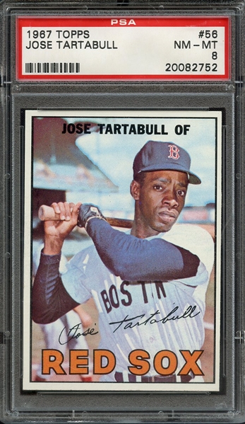 1967 TOPPS 56 JOSE TARTABULL PSA NM-MT 8