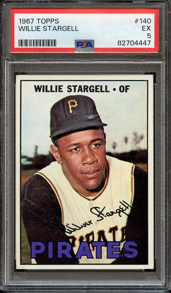 1967 TOPPS 140 WILLIE STARGELL PSA EX 5