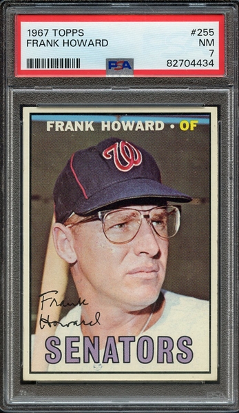 1967 TOPPS 255 FRANK HOWARD PSA NM 7