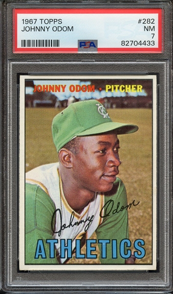 1967 TOPPS 282 JOHNNY ODOM PSA NM 7