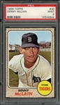 1968 TOPPS 40 DENNY McLAIN PSA MINT 9