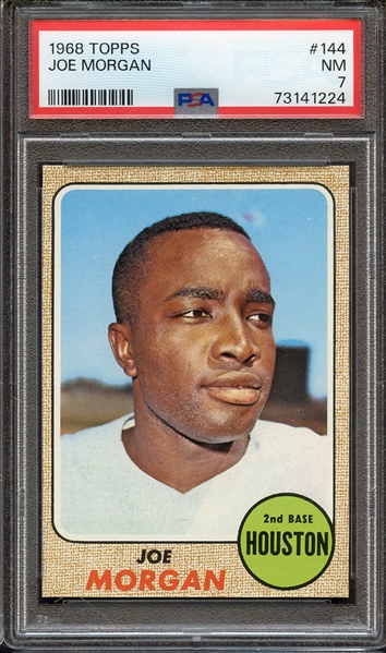 1968 TOPPS 144 JOE MORGAN PSA NM 7