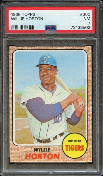 1968 TOPPS 360 WILLIE HORTON PSA NM 7